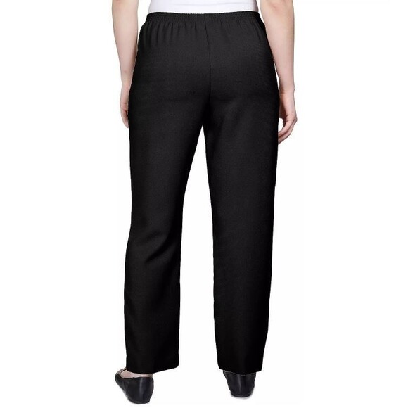Alfred Dunner Women's Pants Black 22W Classic Pull-On Straight Leg NWT - Picture 2 of 9